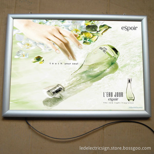 Curved Aluminum Snap Frame LED Light Box Advertising Display